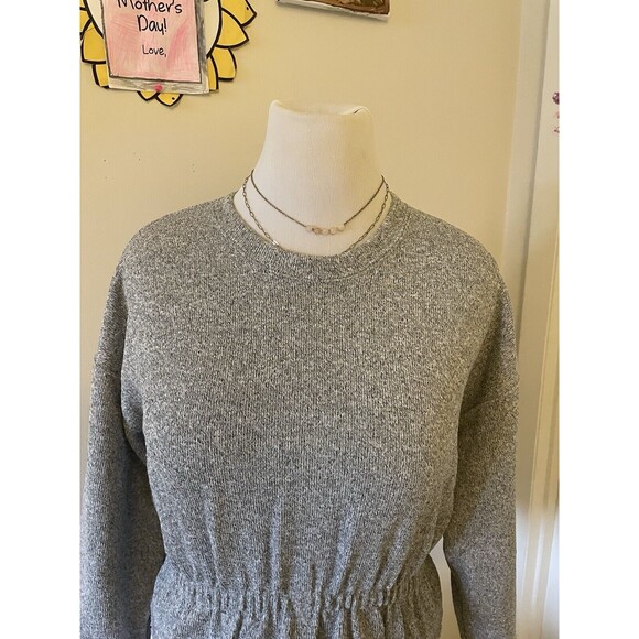 Zara Women’s Grey Jumper Sweater Pullover Crew Neck Long Sleeve Size S - Picture 3 of 7